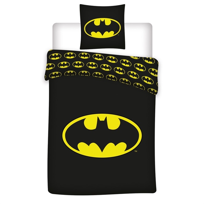Batman sengetøj - Sort med Logo - Reversible